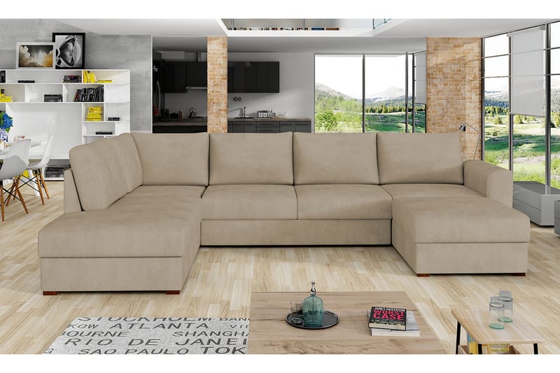 Bäddsoffa m. Divan och Schäslong Dargina - Möbler - Soffa - Sammetssoffa