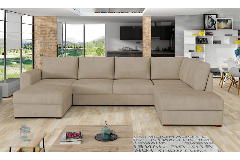 Bäddsoffa m. Divan och Schäslong Dargina - Möbler - Soffa - Sammetssoffa