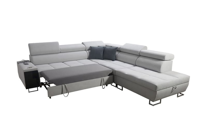 Bäddsoffa m. Schäslong Torretta L-formad - Möbler - Soffa - Sammetssoffa