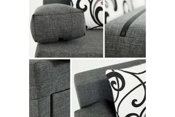 Bäddsoffa Rejmyre - Svart/Grå - Möbler - Soffa - Sammetssoffa