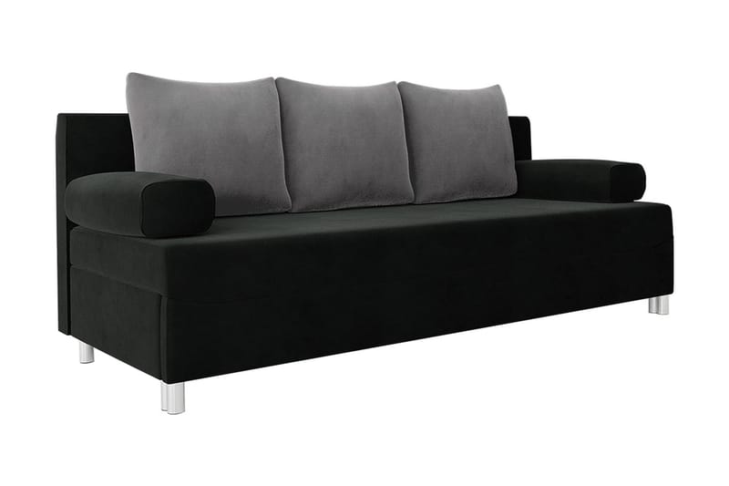 Bäddsoffa Rejmyre - Svart/Grå - Möbler - Soffa - Sammetssoffa