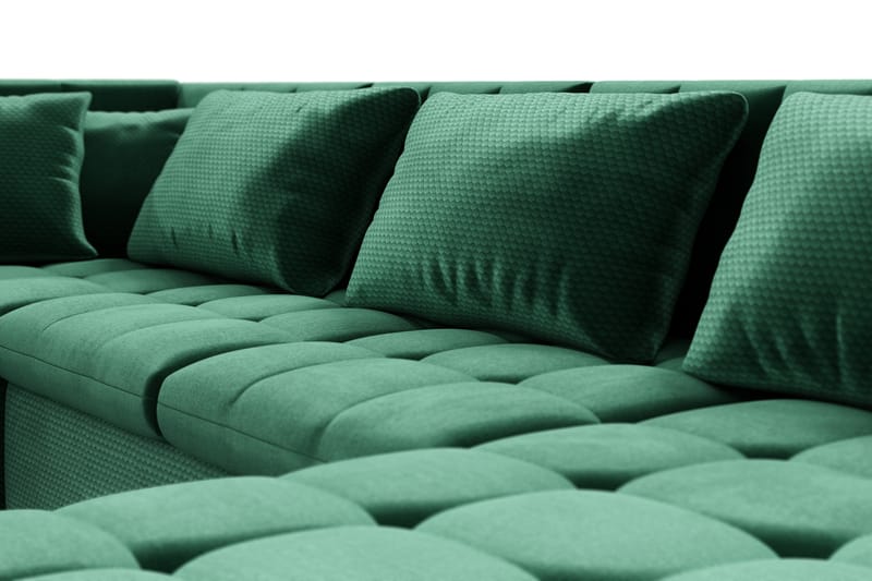 Bäddsoffa Sororia Divan Höger - Mörkgrön - Möbler - Soffa - Sammetssoffa