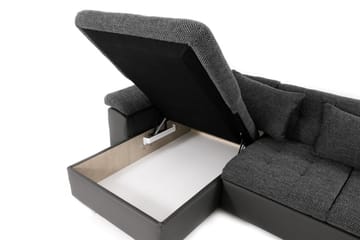 Bäddsoffa Sororia Divan Höger - Mörkgrön - Möbler - Soffa - Sammetssoffa