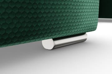 Bäddsoffa Sororia Divan Vänster - Mörkgrön - Möbler - Soffa - Sammetssoffa