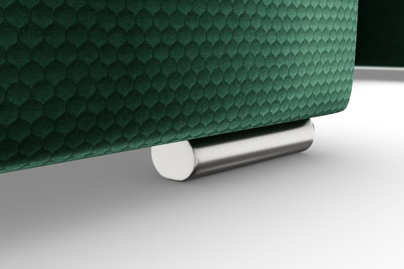 Bäddsoffa Sororia Divan Vänster - Mörkgrön - Möbler - Soffa - Sammetssoffa