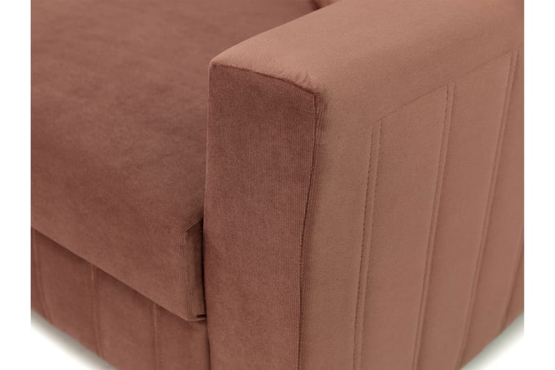 Bensbyn 2-sits Bäddsoffa 132x196 cm Bäddbar Vertikalt Sydd i Tyg - Grå - Möbler - Soffa - Bäddsoffa - 2 sits bäddsoffa