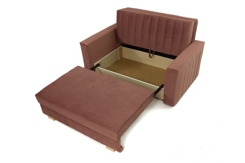 Bensbyn 2-sits Bäddsoffa 132x196 cm Bäddbar Vertikalt Sydd i Tyg - Grå - Möbler - Soffa - Bäddsoffa - 2 sits bäddsoffa