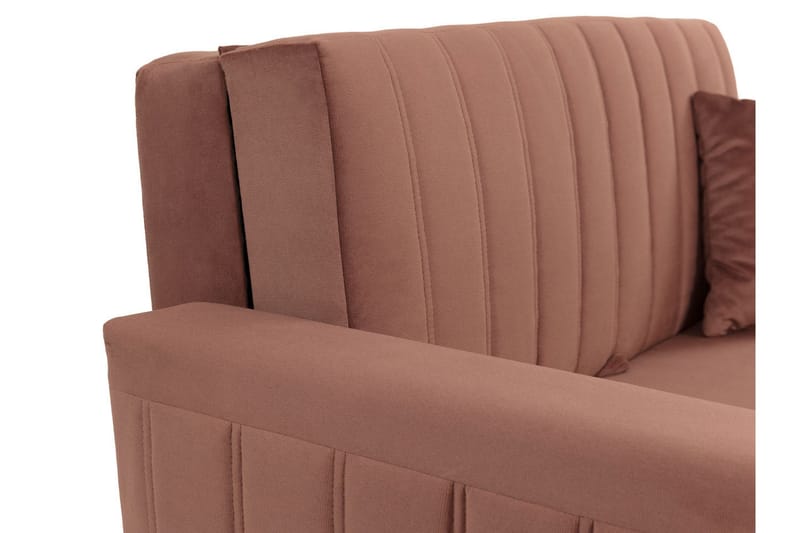 Bensbyn 2-sits Bäddsoffa 132x196 cm Bäddbar Vertikalt Sydd i Tyg - Grå - Möbler - Soffa - Bäddsoffa - 2 sits bäddsoffa