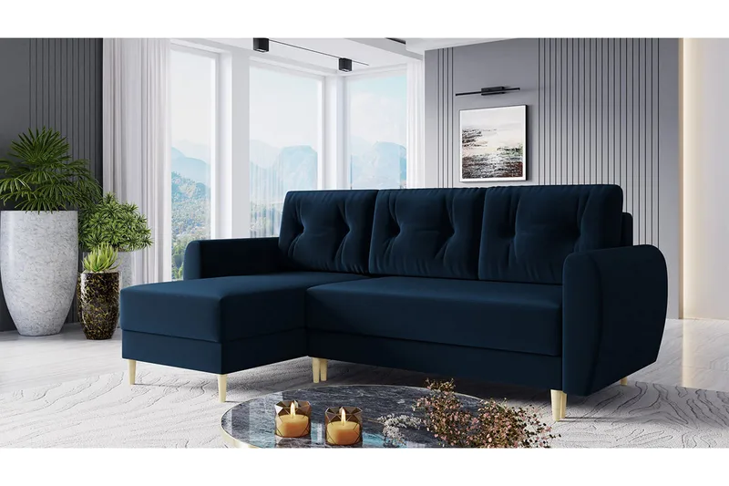 Bornalle Bäddsoffa - Blå - Möbler - Soffa - Bäddsoffa - Bäddsoffa divan