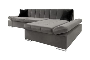 Branstad Hörnsoffa Höger - Grå - Möbler - Soffa - Sammetssoffa