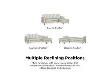 Celine 3-sits Divanbäddsoffa Sammet/Ljusgrå - Dorel Home - Möbler - Soffa - Sammetssoffa