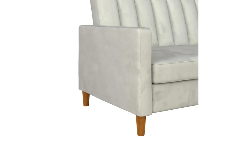 Celine 3-sits Divanbäddsoffa Sammet/Ljusgrå - Dorel Home - Möbler - Soffa - Sammetssoffa