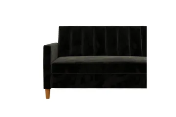 Celine 3-sits Divanbäddsoffa Sammet/Svart - Dorel Home - Möbler - Soffa - Sammetssoffa