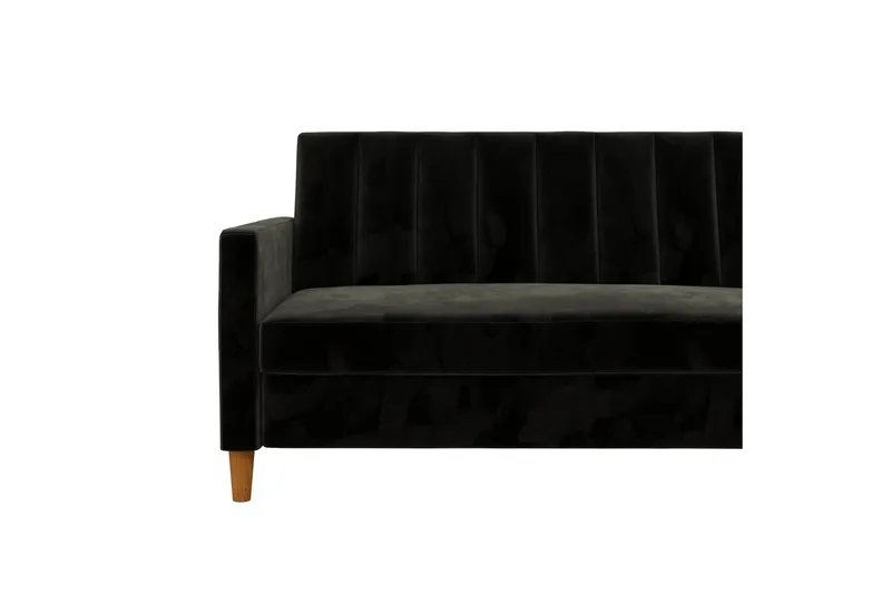 Celine 3-sits Divanbäddsoffa Sammet/Svart - Dorel Home - Möbler - Soffa - Sammetssoffa