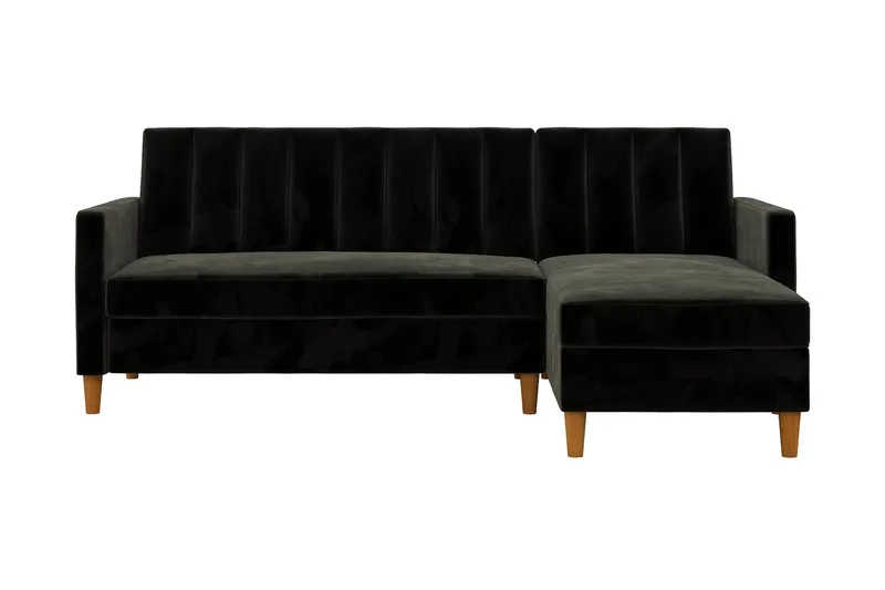 Celine 3-sits Divanbäddsoffa Sammet/Svart, Dorel Home