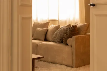 Chowchow 3-sits Sammetssoffa - Beige/Svart - Möbler - Soffa - Sammetssoffa