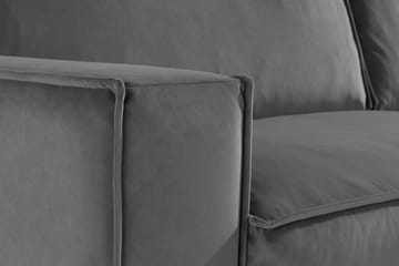 Cloudia Sammetssoffa 4-sits - Ljusgrå - Möbler - Soffa - Sammetssoffa