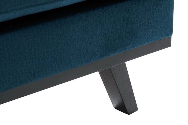 Copenhagen 4-sits Högervänd L-formad Divansoffa i Sammet - Blå - Möbler - Soffa - Sammetssoffa