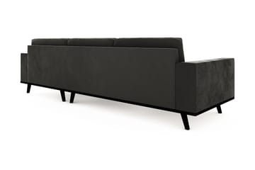 Copenhagen 4-sits Högervänd L-formad Divansoffa i Sammet - Mörkgrå - Möbler - Soffa - Sammetssoffa