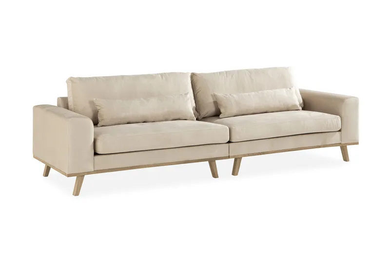 Copenhagen 4-sits Sammetssoffa - Beige - Möbler - Soffa - Sammetssoffa
