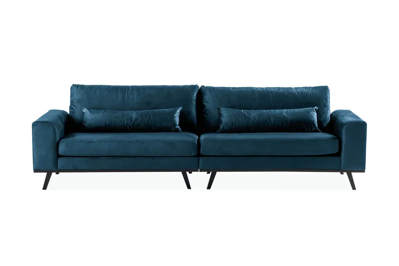 Copenhagen 4-sits Sammetssoffa, Blå