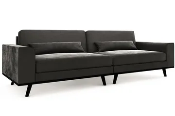 Copenhagen 4-sits Sammetssoffa - Mörkgrå - Möbler - Soffa - Sammetssoffa