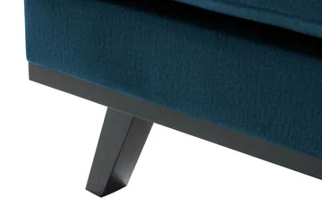 Copenhagen 4-sits Vänstervänd L-formad Divansoffa i Sammet - Blå - Möbler - Soffa - Sammetssoffa