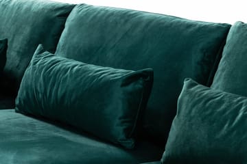 Copenhagen 4-sits Vänstervänd L-formad Divansoffa i Sammet - Grön - Möbler - Soffa - Sammetssoffa