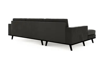 Copenhagen 4-sits Vänstervänd L-formad Divansoffa i Sammet - Mörkgrå - Möbler - Soffa - Sammetssoffa