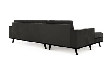 Copenhagen 4-sits Vänstervänd L-formad Divansoffa i Sammet - Mörkgrå - Möbler - Soffa - Sammetssoffa