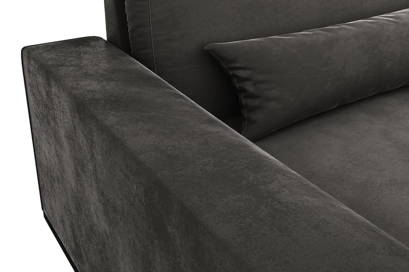 Copenhagen 4-sits Vänstervänd L-formad Divansoffa i Sammet - Mörkgrå - Möbler - Soffa - Sammetssoffa