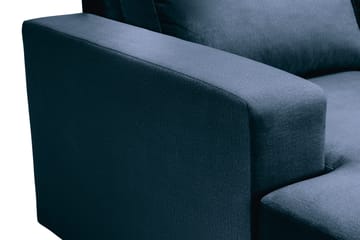 Crazy 4-sits Högervänd U-formad Large Soffa med Divan och Schäslong i Sammet - Blå - Möbler - Soffa - Sammetssoffa