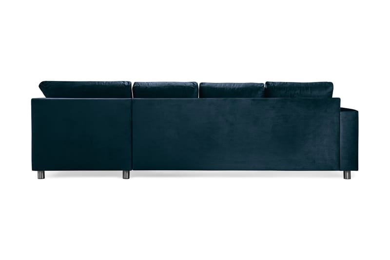 Crazy 4-sits Högervänd U-formad Large Soffa med Divan och Schäslong i Sammet - Blå - Möbler - Soffa - Sammetssoffa