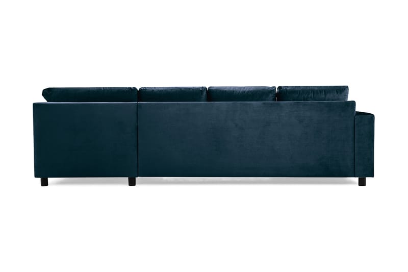 Crazy 4-sits Högervänd U-formad Large Soffa med Divan och Schäslong i Sammet - Blå - Möbler - Soffa - Sammetssoffa