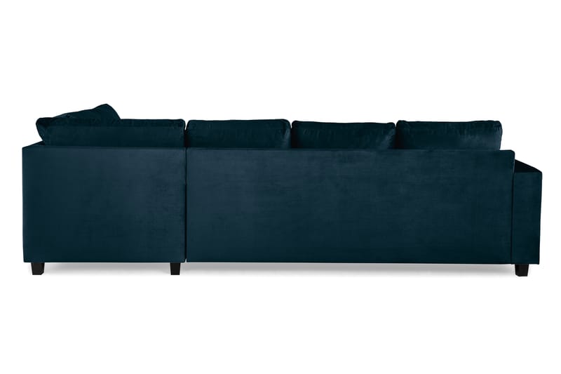 Crazy 4-sits Högervänd U-formad Large Soffa med Divan och Schäslong i Sammet - Blå - Möbler - Soffa - Sammetssoffa