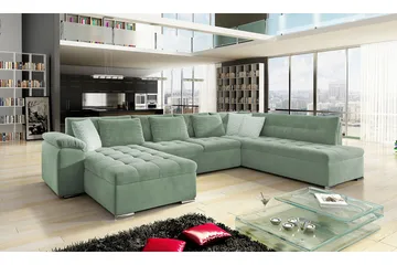 Dynir 4-sits Bäddsoffa - Grön - Möbler - Soffa - Sammetssoffa