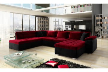 Dynir 4-sits Bäddsoffa - Röd/Svart - Möbler - Soffa - Bäddsoffa - Bäddsoffa divan