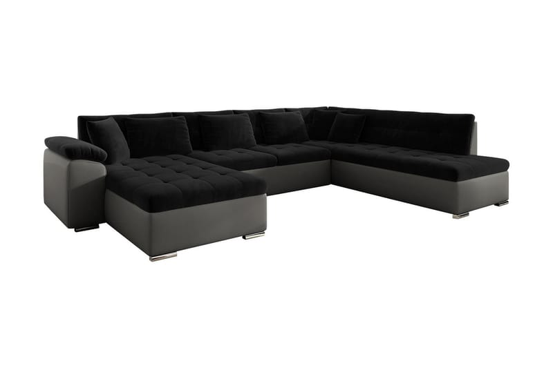 Dynir 4-sits Bäddsoffa - Svart/Grå - Möbler - Soffa - Bäddsoffa - Bäddsoffa divan