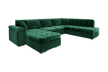 Dynir Bäddsoffa Divan Vänster - Mörkgrön - Möbler - Soffa - Sammetssoffa