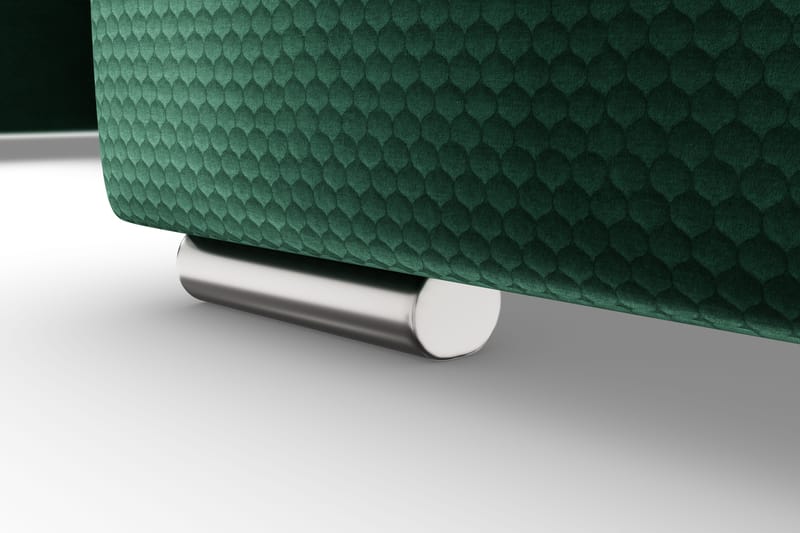 Dynir Högervänd U-formad Bäddsoffa 125x290 cm med Förvaring i Sammet - Grön - Möbler - Soffa - Sammetssoffa