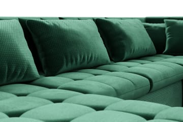 Dynir Vänster Tuftad Bäddsoffa med Förvaring i Sammet - Grön - Möbler - Soffa - Sammetssoffa