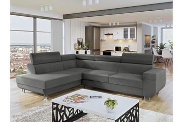 Fonti 3-sits Bäddsoffa Höger - Grå - Möbler - Soffa - Bäddsoffa - Bäddsoffa längsbäddad