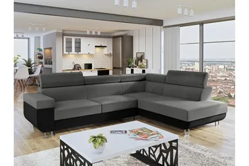 Fonti 3-sits Bäddsoffa Vänster - Grå - Möbler - Soffa - Bäddsoffa - Bäddsoffa längsbäddad