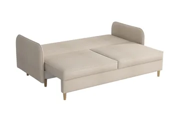 Gaja 2-sits Bäddsoffa Rundade Armstöd i Tyg - Rosa - Möbler - Soffa - Sammetssoffa