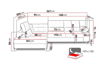 Hörnsoffa Diskind Vänster - Grå - Möbler - Soffa - Sammetssoffa