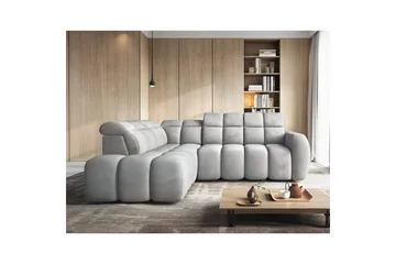 Hörnsoffa Eltap Flconn 258x208x107 cm - Sola 04, Grå, Vänster - Möbler - Soffa - Sammetssoffa