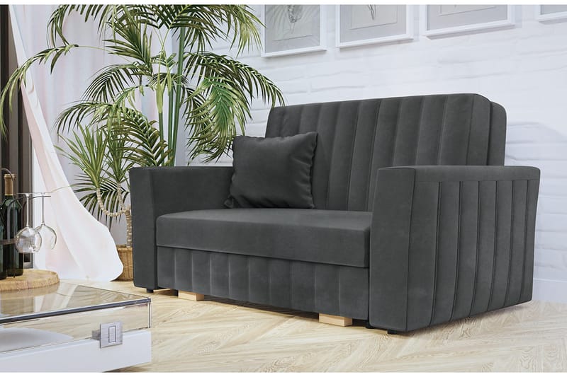 Hedensö Bäddsoffa - Grå - Möbler - Soffa - Sammetssoffa