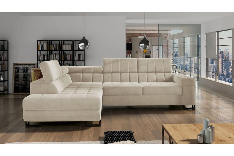Hexham 5-sits Bäddsoffa - Beige - Möbler - Soffa - Sammetssoffa
