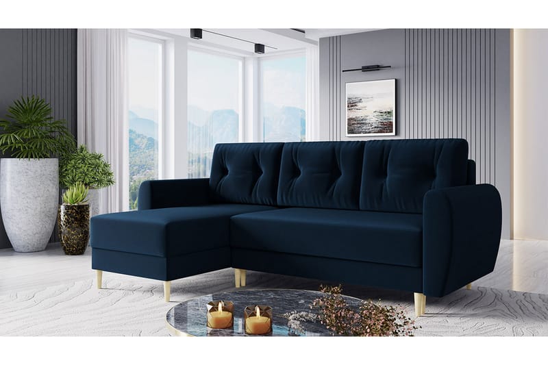 Ilzarbe Bäddsoffa - Blå - Möbler - Soffa - Sammetssoffa