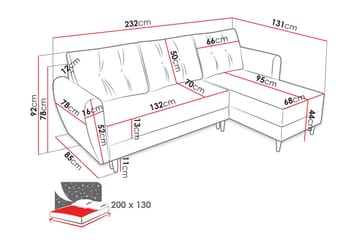 Ilzarbe Bäddsoffa - Blå - Möbler - Soffa - Sammetssoffa